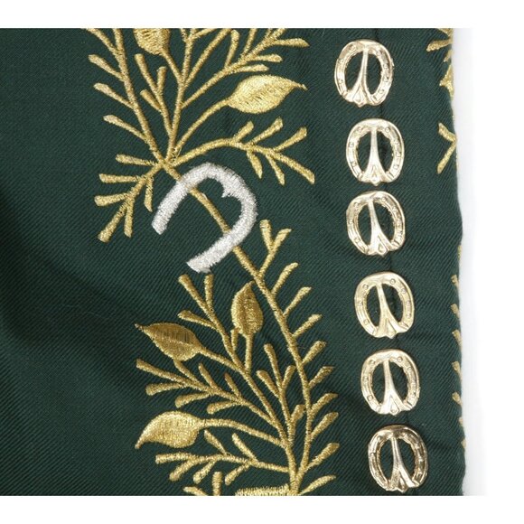 Rare Vintage Mariachi America Western Cowboy Jacket Pants Green 40W 1970s - 259 - Picture 9 of 13